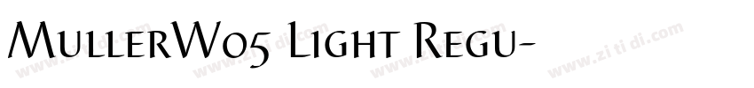 MullerW05 Light Regu字体转换